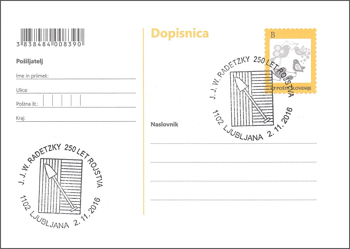 250. OBLETNICA ROJSTVA MARŠALA JOHANNA JOSEFA WENZLA RADETZKEGA